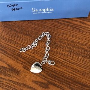 Silver heart bracelet